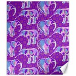 Cute Violet Elephants Pattern Canvas 20  x 24   19.57 x23.15  Canvas - 1