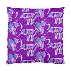 Cute Violet Elephants Pattern Standard Cushion Case (one Side) by DanaeStudio