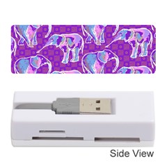 Cute Violet Elephants Pattern Memory Card Reader (stick)  by DanaeStudio