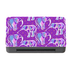 Cute Violet Elephants Pattern Memory Card Reader With Cf by DanaeStudio