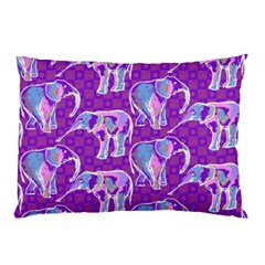 Cute Violet Elephants Pattern Pillow Case (two Sides) by DanaeStudio