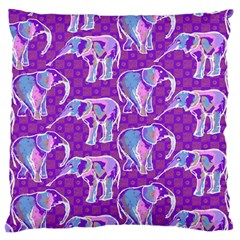 Cute Violet Elephants Pattern Standard Flano Cushion Case (one Side) by DanaeStudio