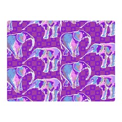 Cute Violet Elephants Pattern Double Sided Flano Blanket (mini)  by DanaeStudio