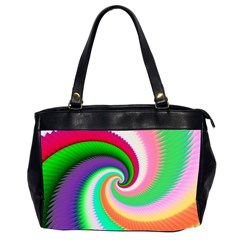 Colorful Spiral Dragon Scales   Office Handbags (2 Sides)  by designworld65