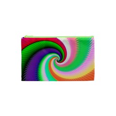 Colorful Spiral Dragon Scales   Cosmetic Bag (xs) by designworld65