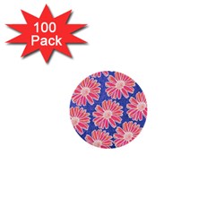 Pink Daisy Pattern 1  Mini Buttons (100 Pack)  by DanaeStudio