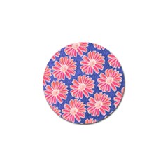 Pink Daisy Pattern Golf Ball Marker by DanaeStudio