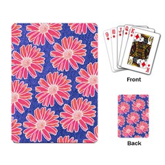 Pink Daisy Pattern Playing Card by DanaeStudio