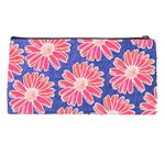 Pink Daisy Pattern Pencil Cases Back