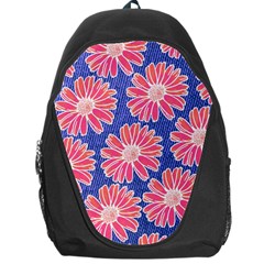 Pink Daisy Pattern Backpack Bag by DanaeStudio