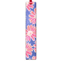 Pink Daisy Pattern Large Book Marks by DanaeStudio