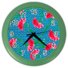 Carnations Color Wall Clocks