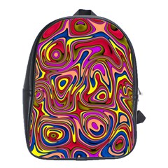 Abstract Shimmering Multicolor Swirly School Bags(large)  by designworld65