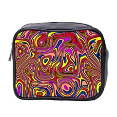 Abstract Shimmering Multicolor Swirly Mini Toiletries Bag 2-side by designworld65