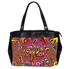 Abstract Shimmering Multicolor Swirly Office Handbags (2 Sides)  by designworld65