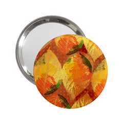 Fall Colors Leaves Pattern 2 25  Handbag Mirrors by DanaeStudio