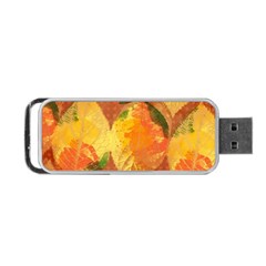 Fall Colors Leaves Pattern Portable Usb Flash (one Side)