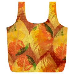 Fall Colors Leaves Pattern Full Print Recycle Bags (l)  by DanaeStudio