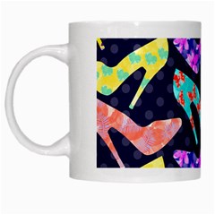 Colorful High Heels Pattern White Mugs