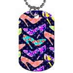 Colorful High Heels Pattern Dog Tag (One Side) Front