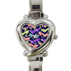 Colorful High Heels Pattern Heart Italian Charm Watch