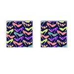 Colorful High Heels Pattern Cufflinks (Square) Front(Pair)