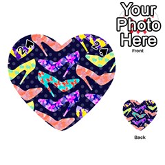 Colorful High Heels Pattern Playing Cards 54 (heart)  by DanaeStudio