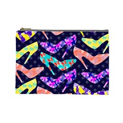 Colorful High Heels Pattern Cosmetic Bag (large) 