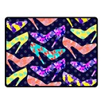 Colorful High Heels Pattern Double Sided Fleece Blanket (Small)  45 x34  Blanket Back