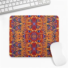 Oriental Watercolor Ornaments Kaleidoscope Mosaic Large Mousepads by EDDArt