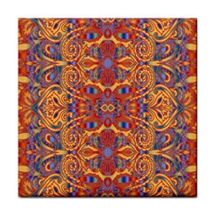 Oriental Watercolor Ornaments Kaleidoscope Mosaic Face Towel by EDDArt