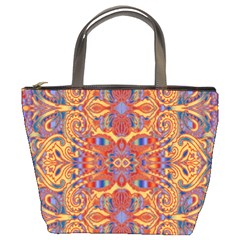 Oriental Watercolor Ornaments Kaleidoscope Mosaic Bucket Bags by EDDArt