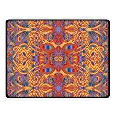 Oriental Watercolor Ornaments Kaleidoscope Mosaic Fleece Blanket (small) by EDDArt