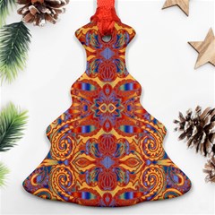 Oriental Watercolor Ornaments Kaleidoscope Mosaic Ornament (christmas Tree)