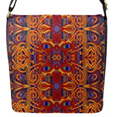 Oriental Watercolor Ornaments Kaleidoscope Mosaic Flap Messenger Bag (s)