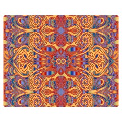 Oriental Watercolor Ornaments Kaleidoscope Mosaic Double Sided Flano Blanket (medium)  by EDDArt