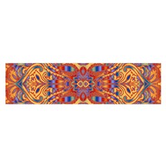 Oriental Watercolor Ornaments Kaleidoscope Mosaic Satin Scarf (oblong) by EDDArt