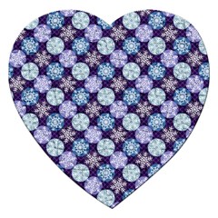 Snowflakes Pattern Jigsaw Puzzle (heart) by DanaeStudio