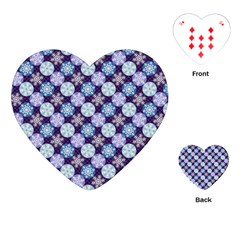 Snowflakes Pattern Playing Cards (heart)  by DanaeStudio