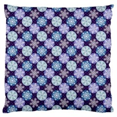 Snowflakes Pattern Large Cushion Case (one Side) by DanaeStudio