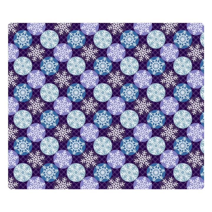 Snowflakes Pattern Double Sided Flano Blanket (Small) 