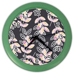 Winter Beautiful Foliage  Color Wall Clocks by DanaeStudio