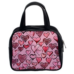 Artistic Valentine Hearts Classic Handbags (2 Sides) by BubbSnugg