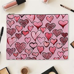 Artistic Valentine Hearts Cosmetic Bag (xl) by BubbSnugg