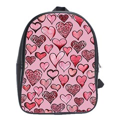 Artistic Valentine Hearts School Bags (xl)  by BubbSnugg