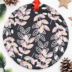 Winter Beautiful Foliage  Ornament (round Filigree) 