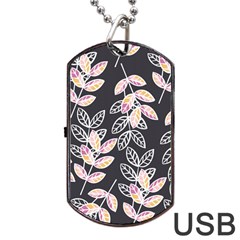 Winter Beautiful Foliage  Dog Tag Usb Flash (one Side)