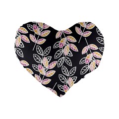 Winter Beautiful Foliage  Standard 16  Premium Heart Shape Cushions