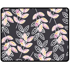 Winter Beautiful Foliage  Double Sided Fleece Blanket (medium) 