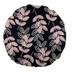 Winter Beautiful Foliage  Large 18  Premium Flano Round Cushions